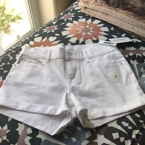 White boyfriend shorts from Old Navy
